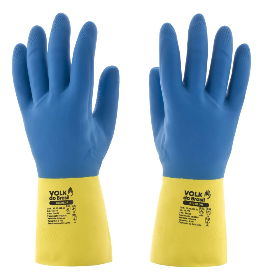 LUVA LÁTEX BICOLOR