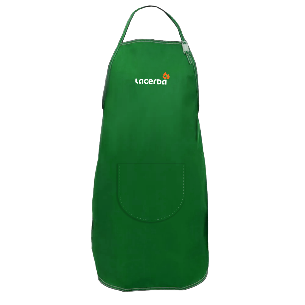 Avental de tecido com bolso (verde)